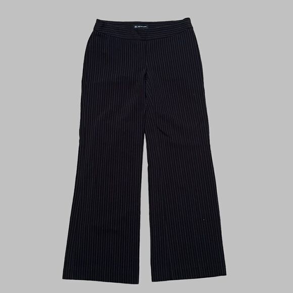 Vintage Pinstripe Low Rise Black Trousers by INC International Concepts - Picture 1 of 7